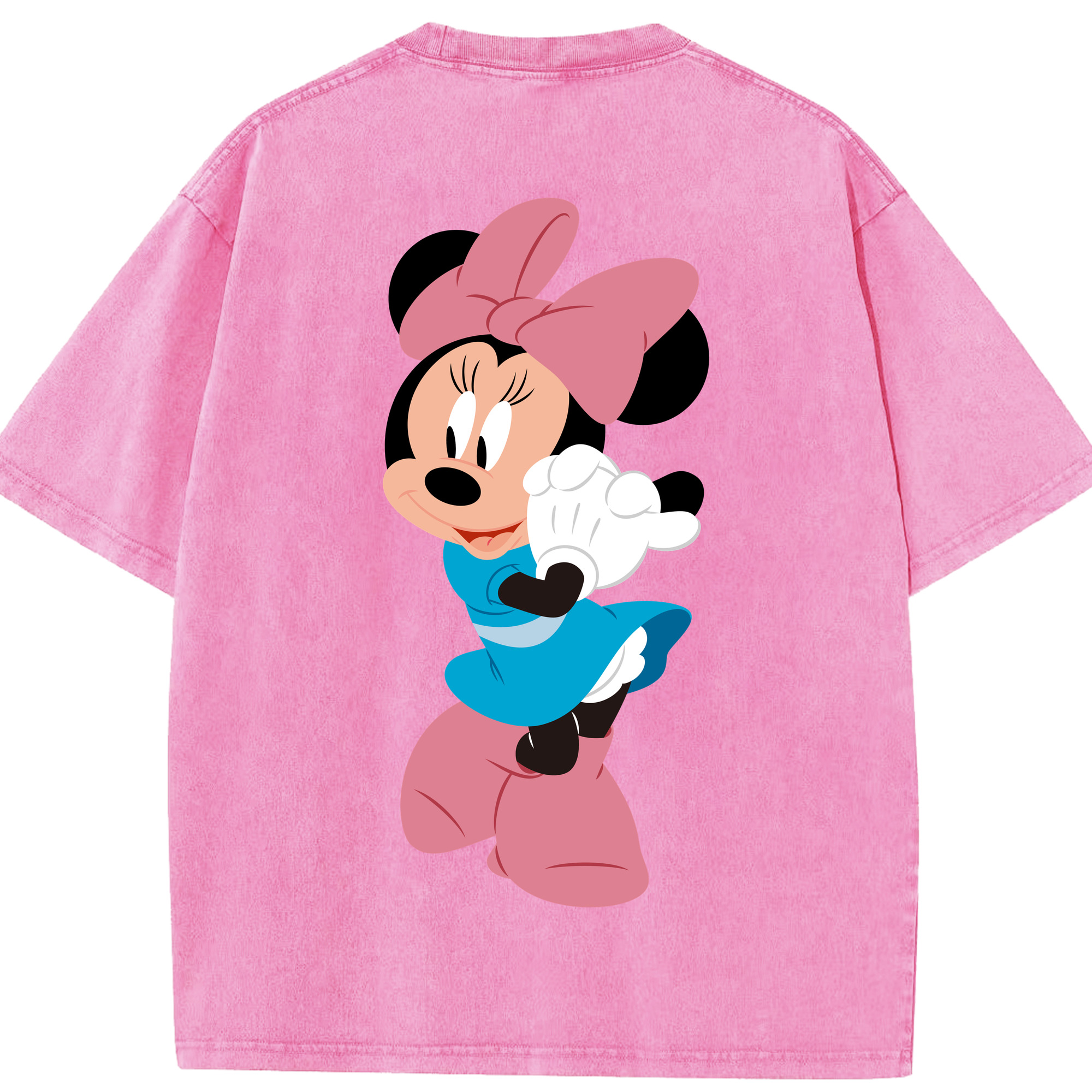 （画像用） ミッキーマウス Mickey Mouse 綿100% ヴィンテージ風 半袖Tシャツ（背面プリント）